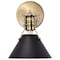 Nuvo Outpost 1-Light Wall Sconce - Matte Black with Burnished Brass 60/7519 - alternate 8